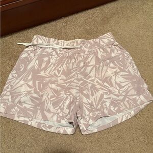 Lululemon Athletica Light Pink Patterned Athletic Shorts